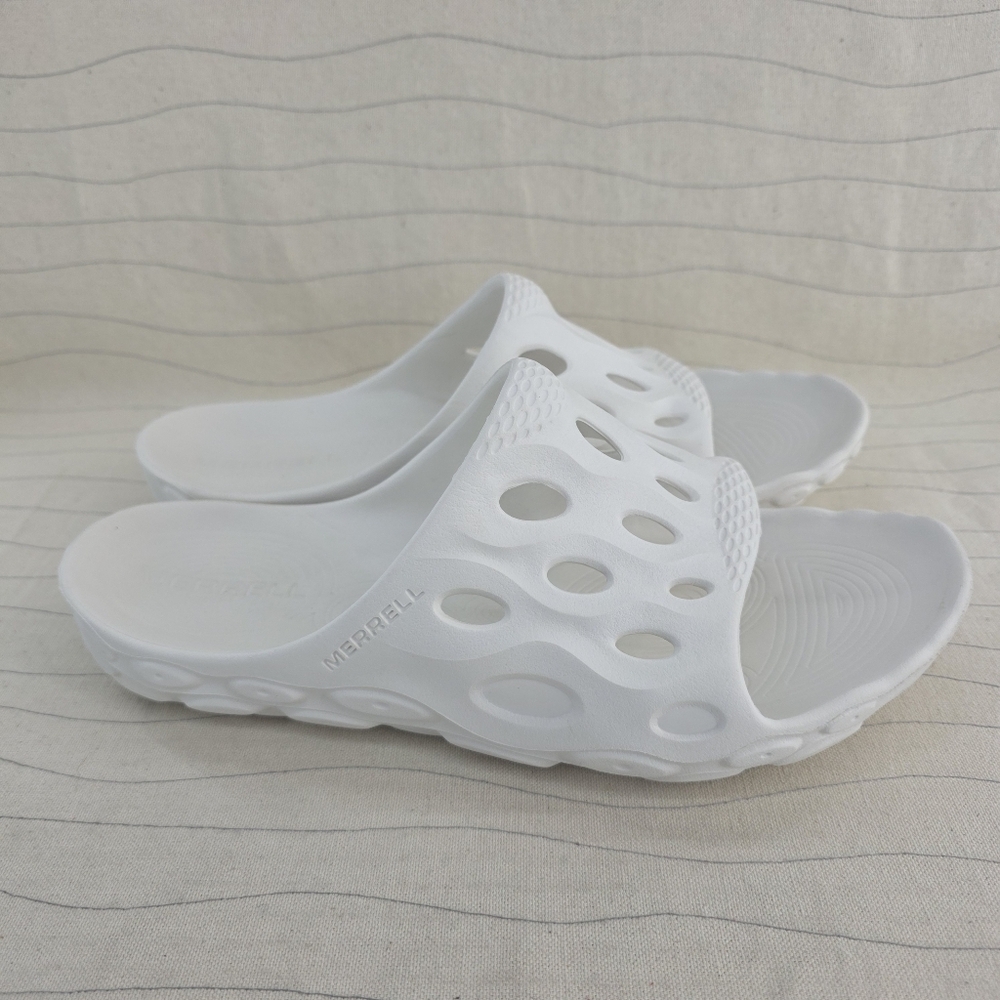 Merrell Unisex Hydro Slide Slip On White Lightweight Slide Sandals Sz 8.5 M/10 W